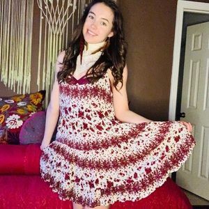 Brandy Melville Maroon Rose Dress